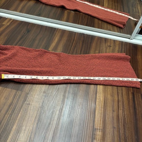 Free People FP Beach Sz Small Red Foldover Wide Leg Crop Pants - Picture 7 of 7